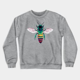 Rainbow Bee Portrait Crewneck Sweatshirt